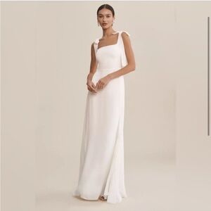 New Reformation Westerly Dress Ivory Cream Bridal Maxi Dress Size 4